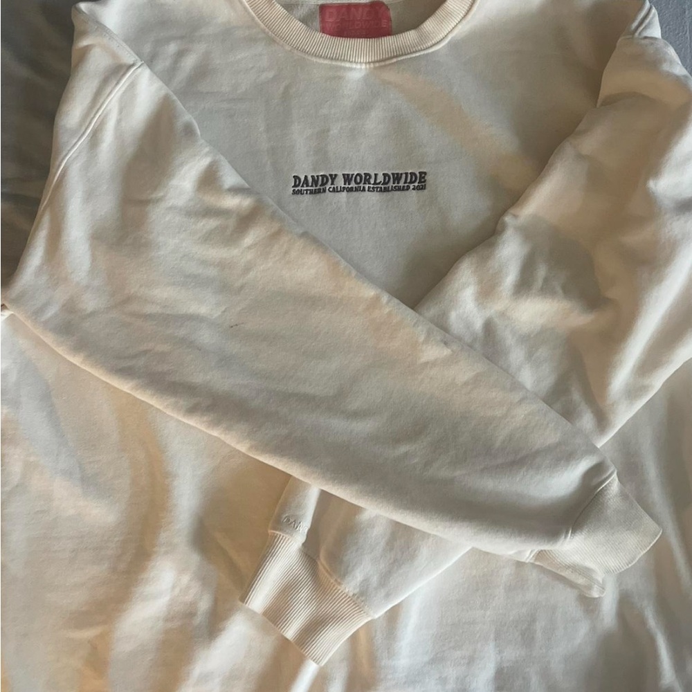 Dandy Worldwide Cream Sweatshirt “come and stay a while”